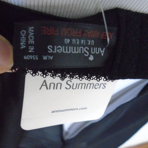 Ann Summers Halter Navy Black Babydoll Size UK 14 - Picture 6 of 6